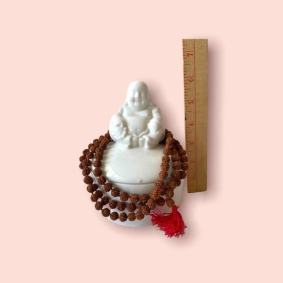 Happy Buddha White Ceramic Jewelry/Trinkets Jar - Picture 8 of 8